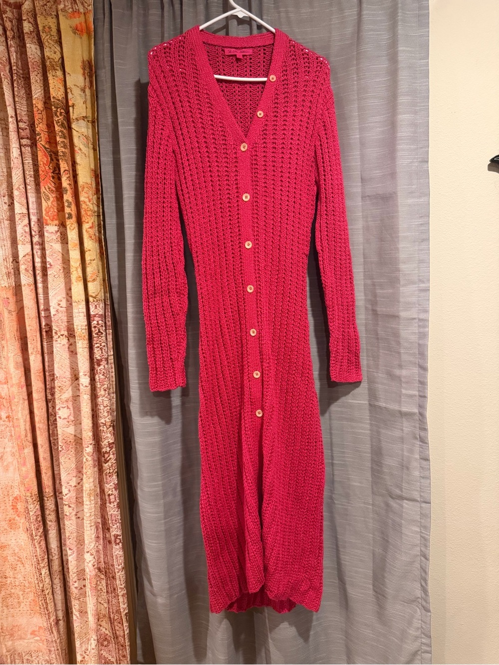 The Elder Statesman Coral Crochet Knit Dress Size Large